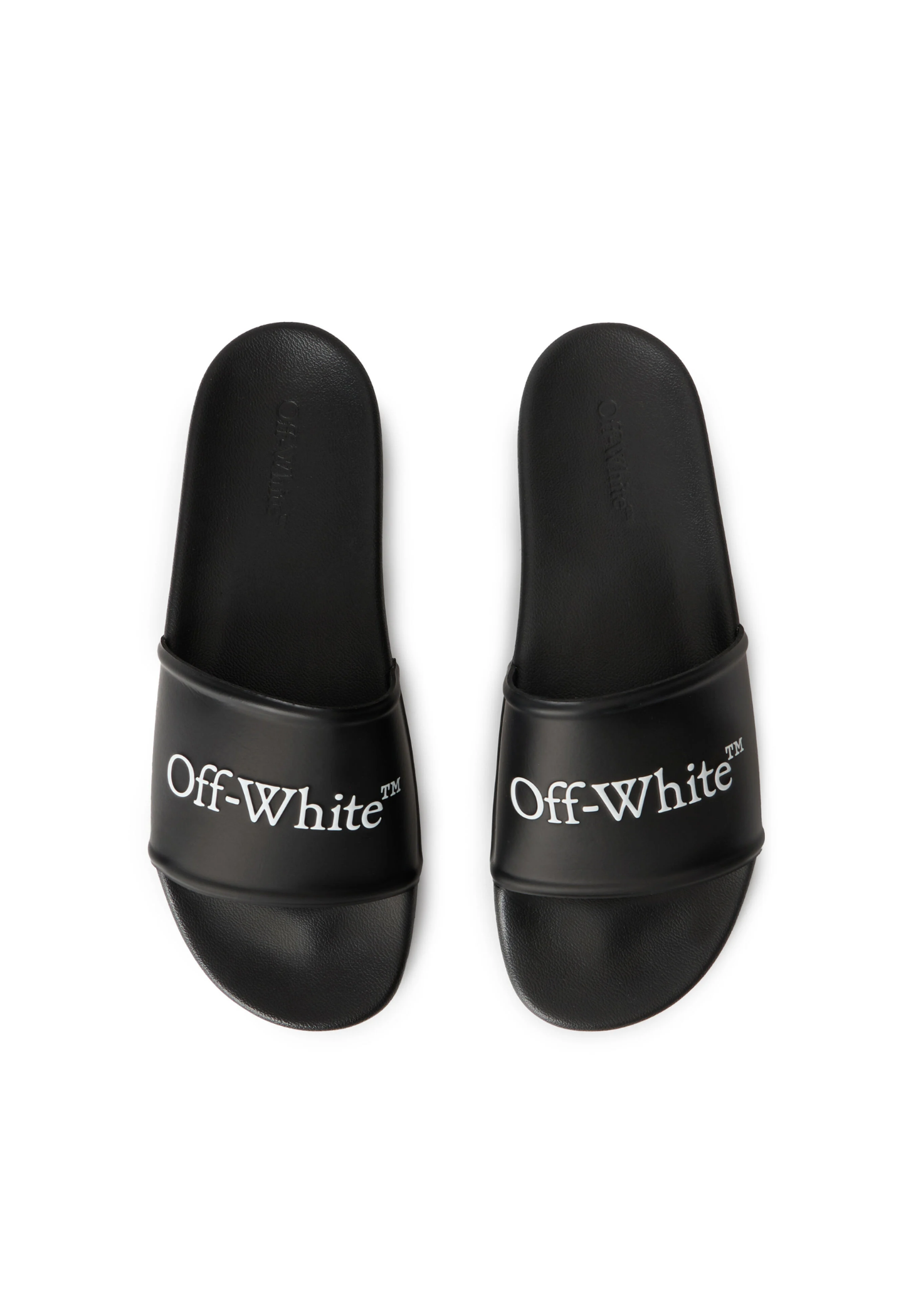 OFF WHITE MENS Bookish Sliders Black/White