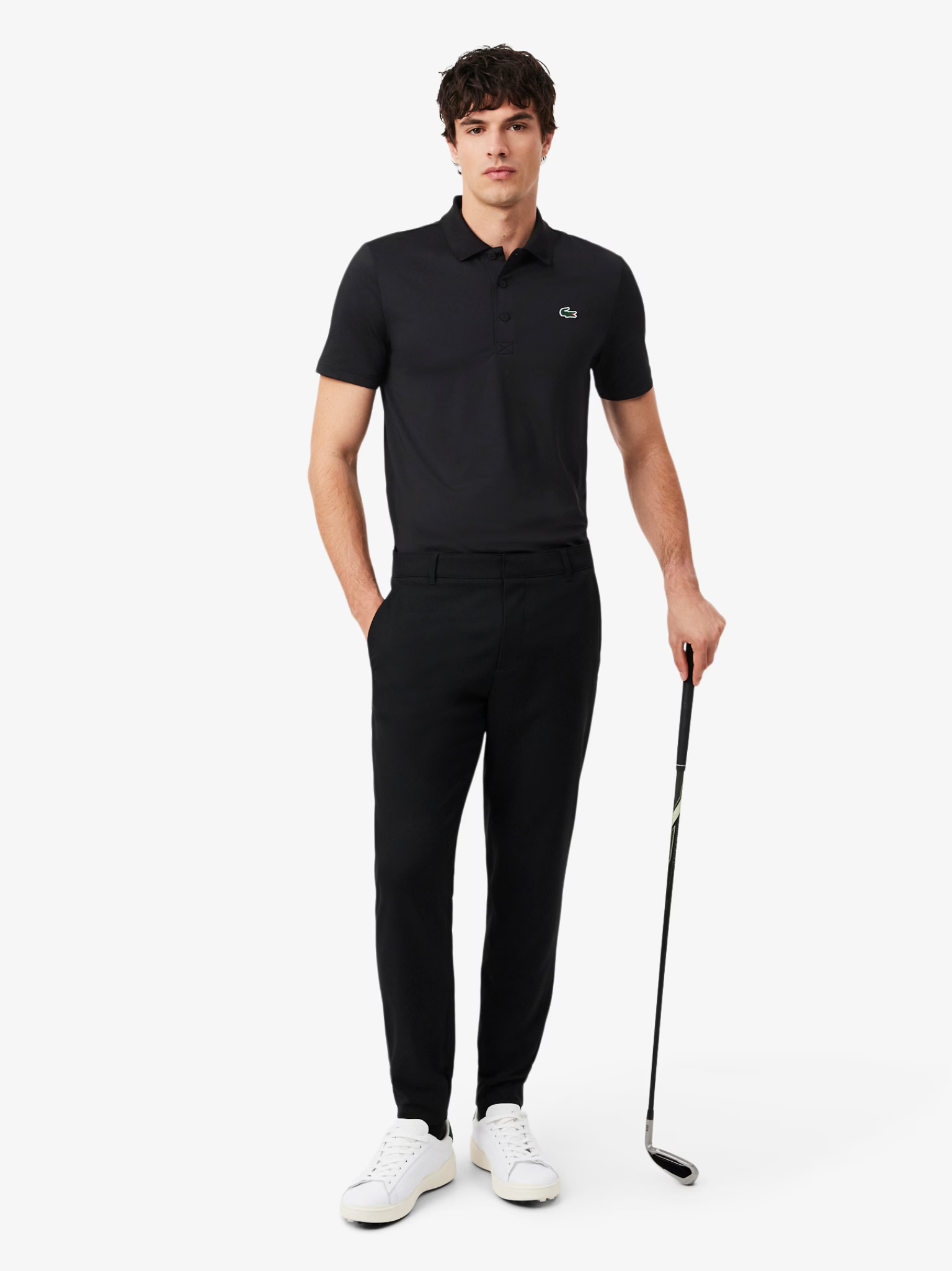 LACOSTE Ultra Dry Stretch Golf Polo Shirt Black