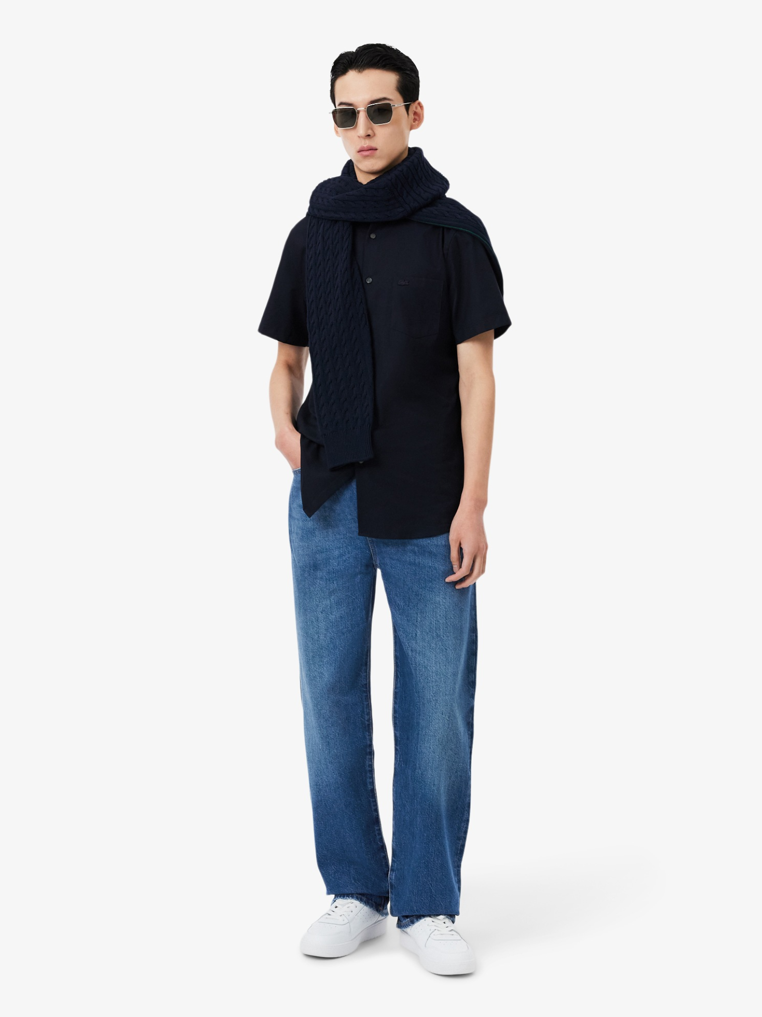 LACOSTE 5 Pocket Straight Cut Jeans Dark Blue