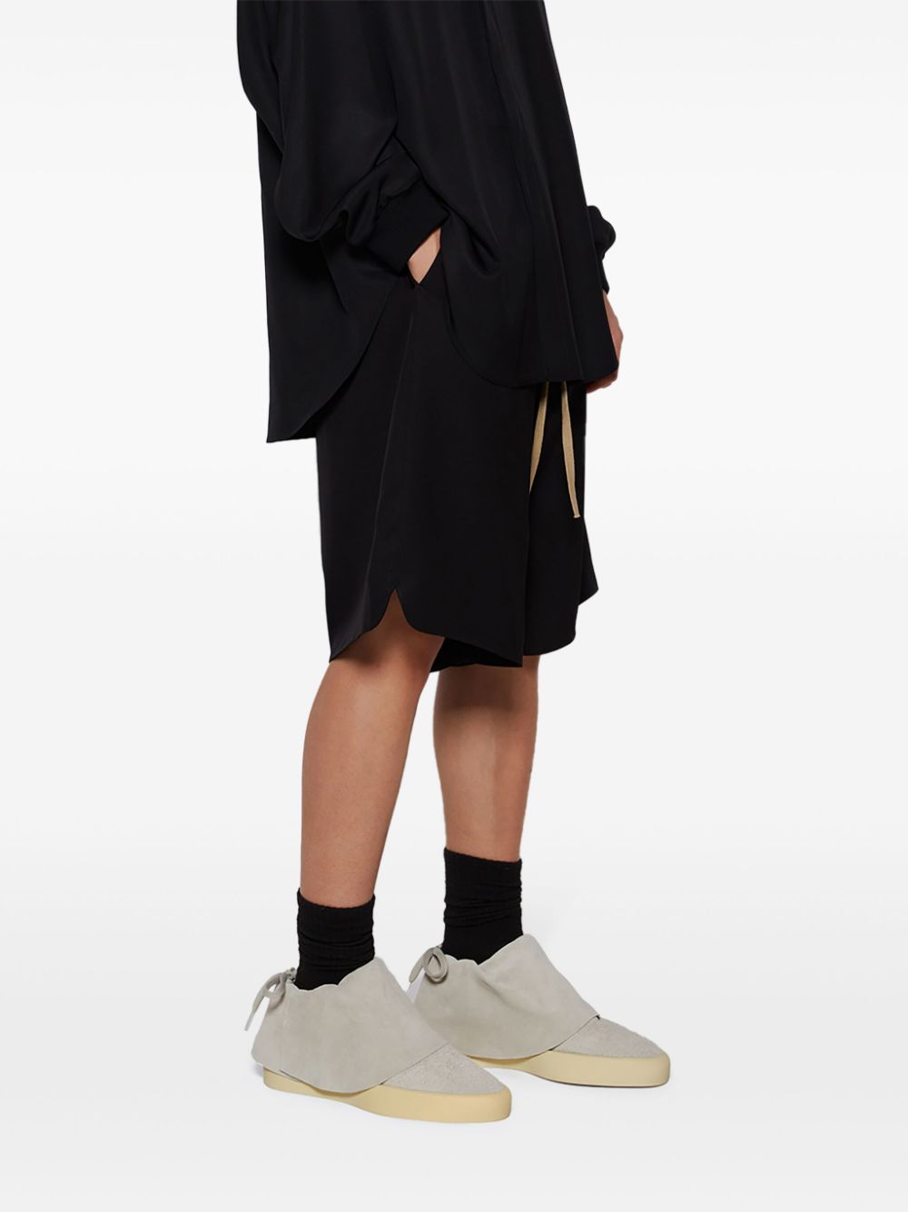 FEAR OF GOD Moc Layered Suede Sneakers Dove Grey