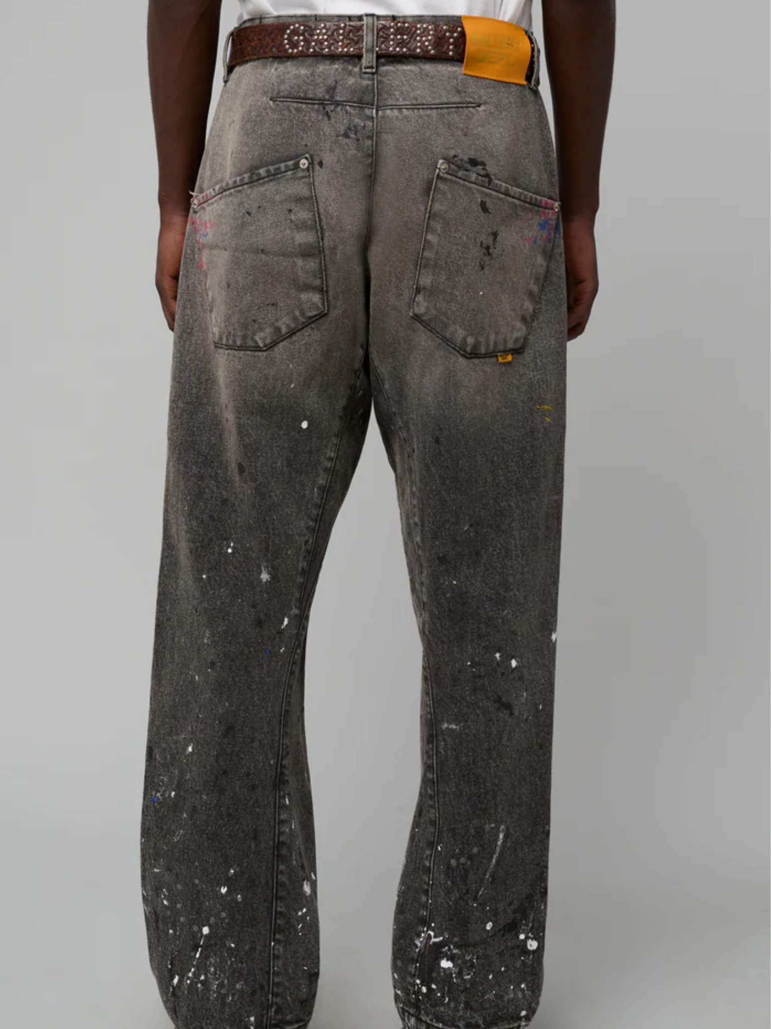 GALLERY DEPT. Zip Denim Jeans Black/Paint