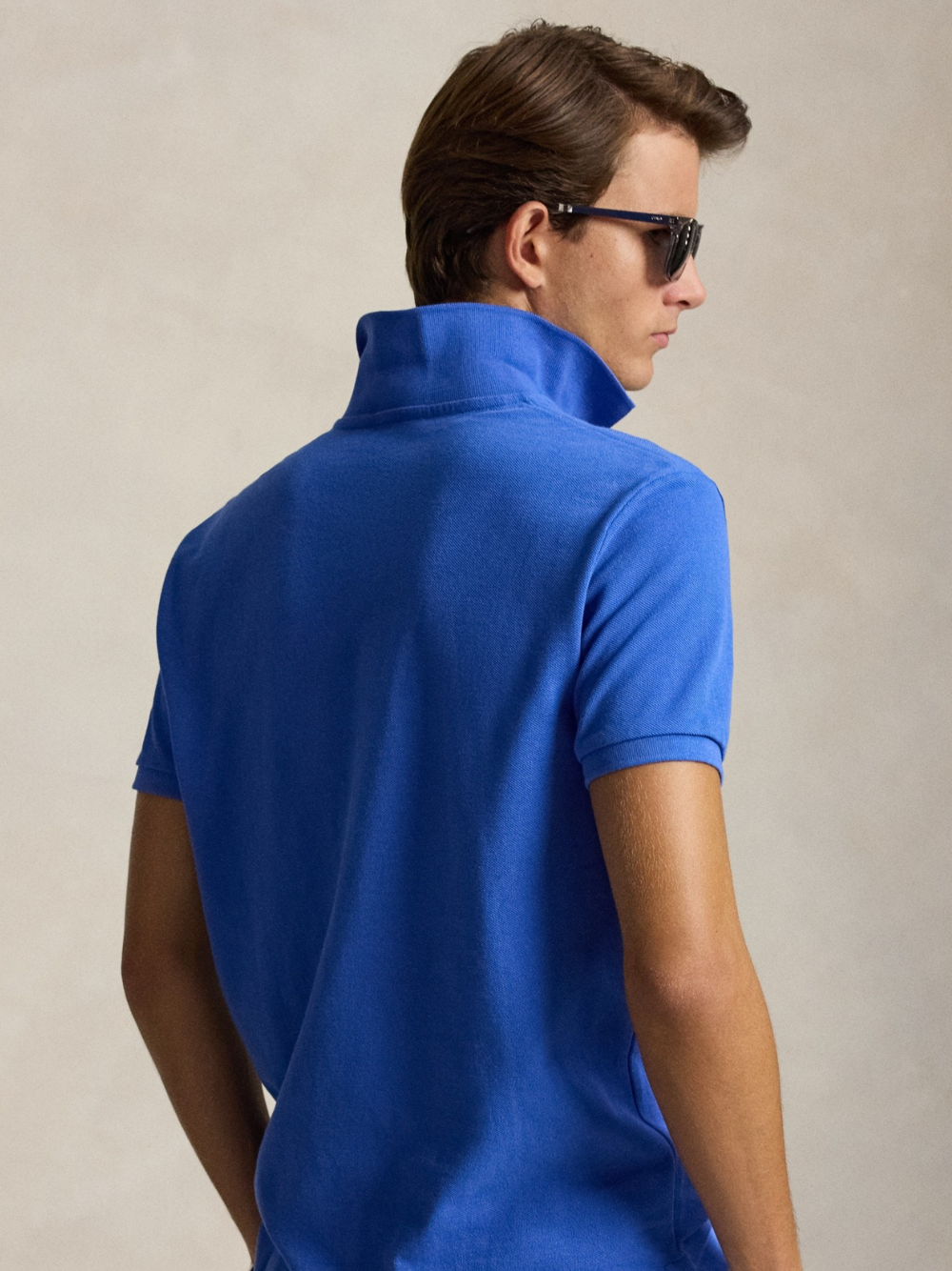 RALPH LAUREN The Iconic Custom Slim Fit Mesh Polo Iris Blue