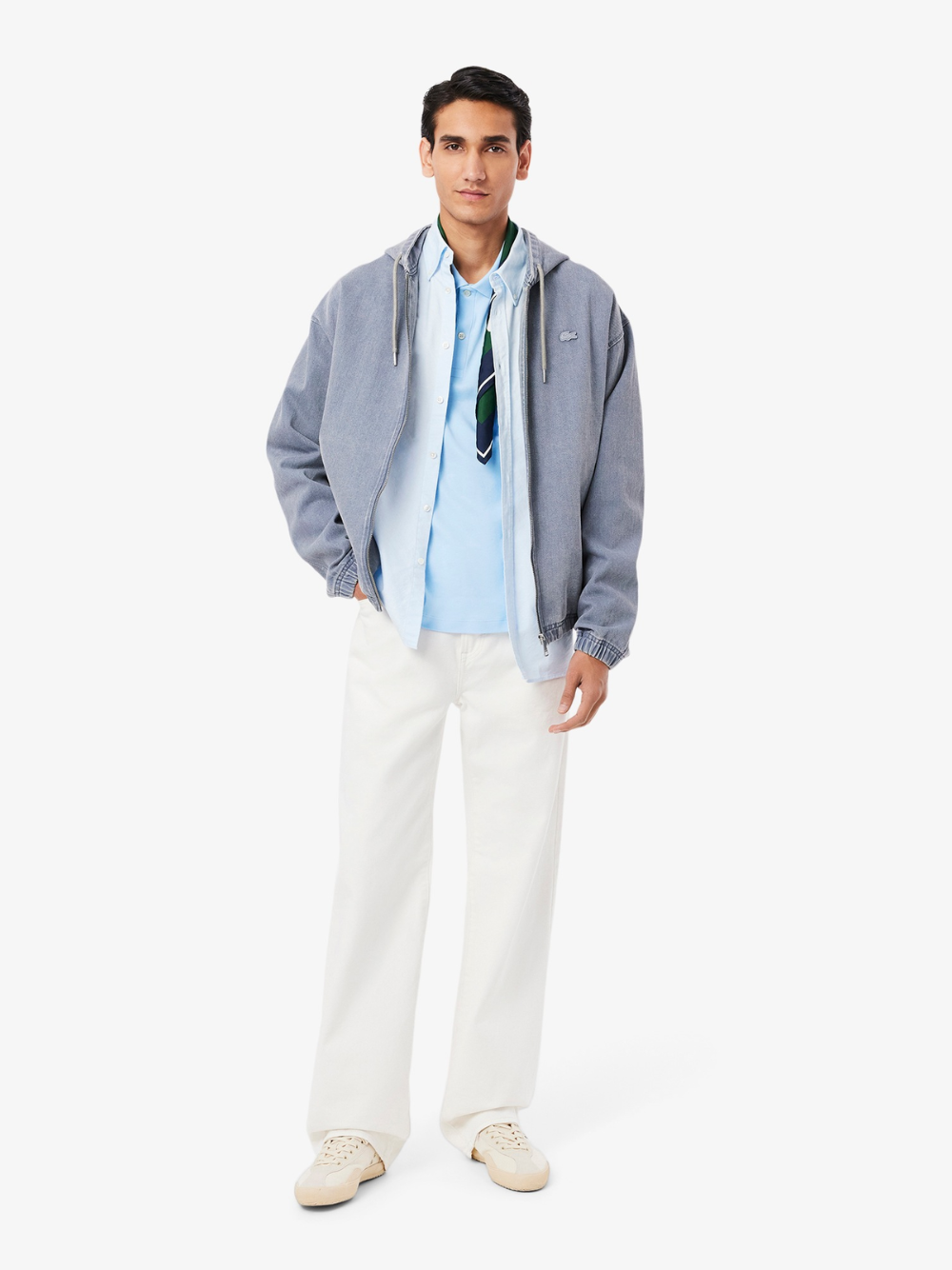 LACOSTE Regular Fit Cotton Pima Polo Shirt Pale Blue