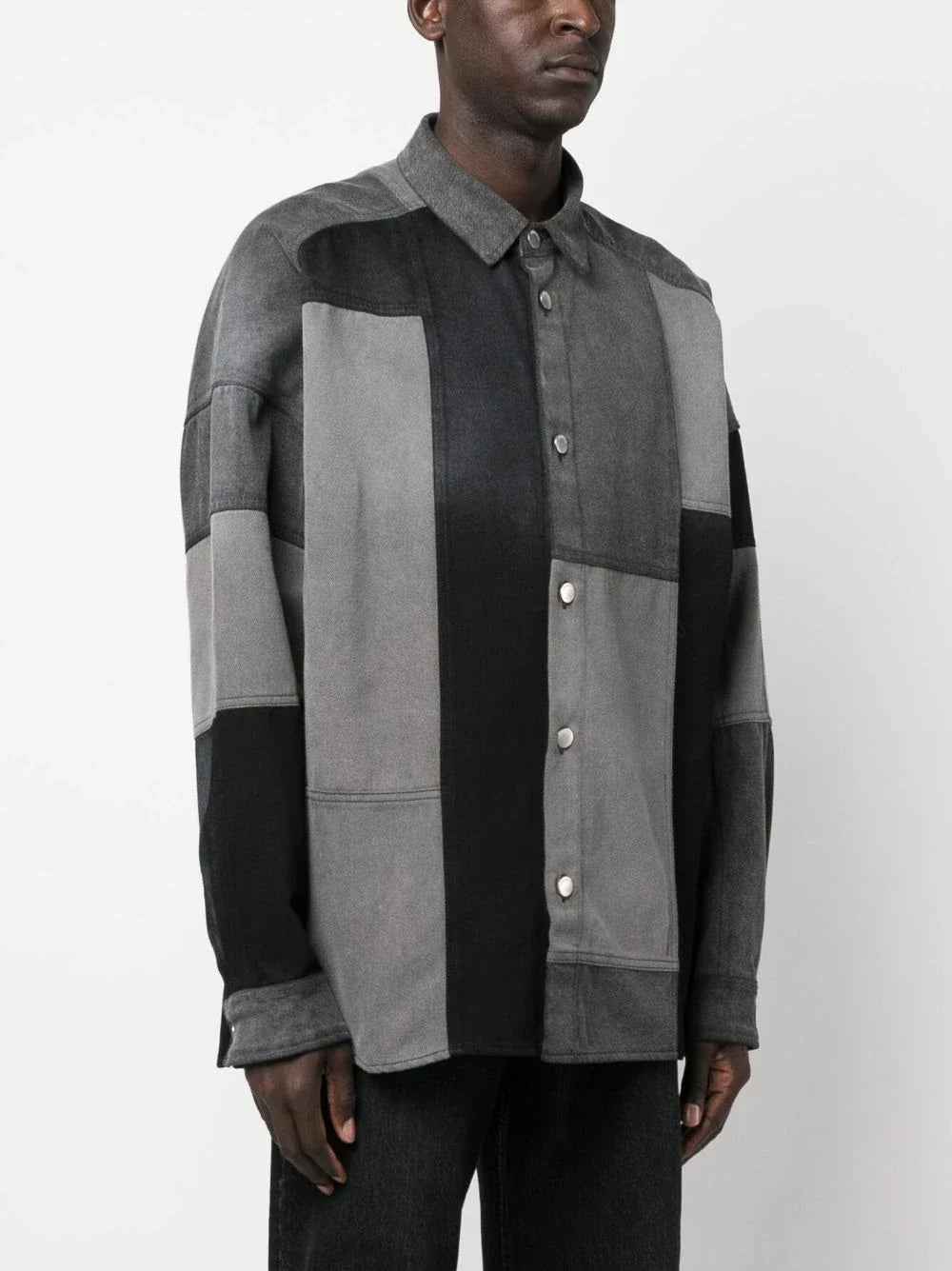 AMBUSH Patchwork Denim Shirt Black