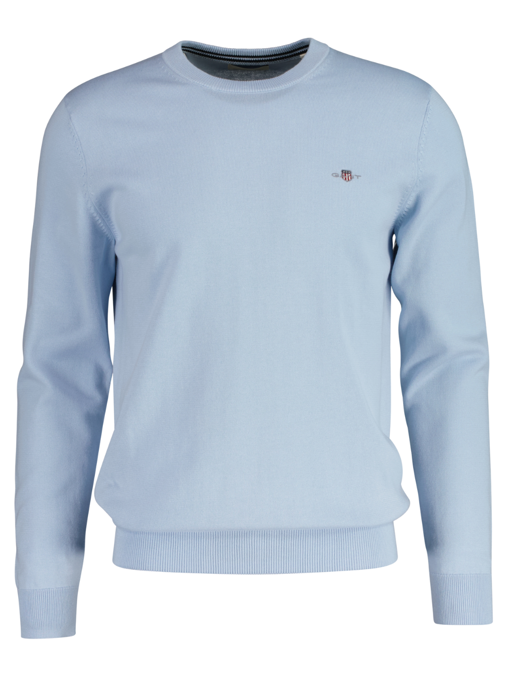 GANT Classic Cotton Crew Neck Sweater Fresh Blue
