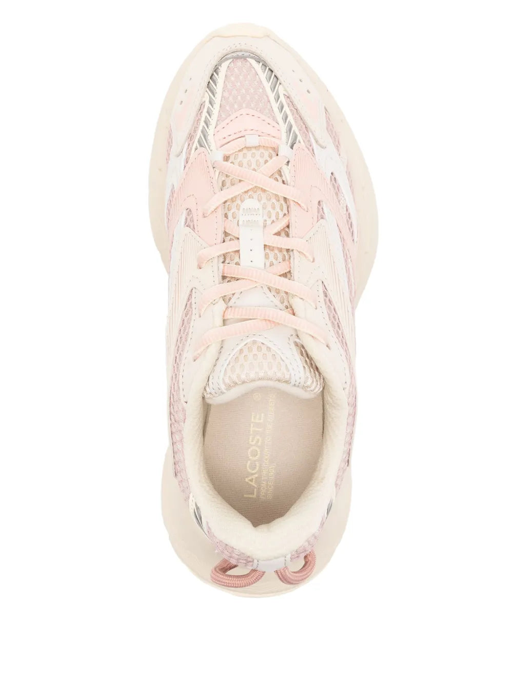 LACOSTE WOMEN L003 Neo Shot Sneakers Off-White/Light Pink
