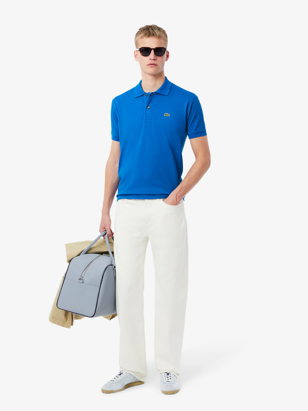 LACOSTE Classic Fit L.12.12 Original Polo Shirt Denim Blue