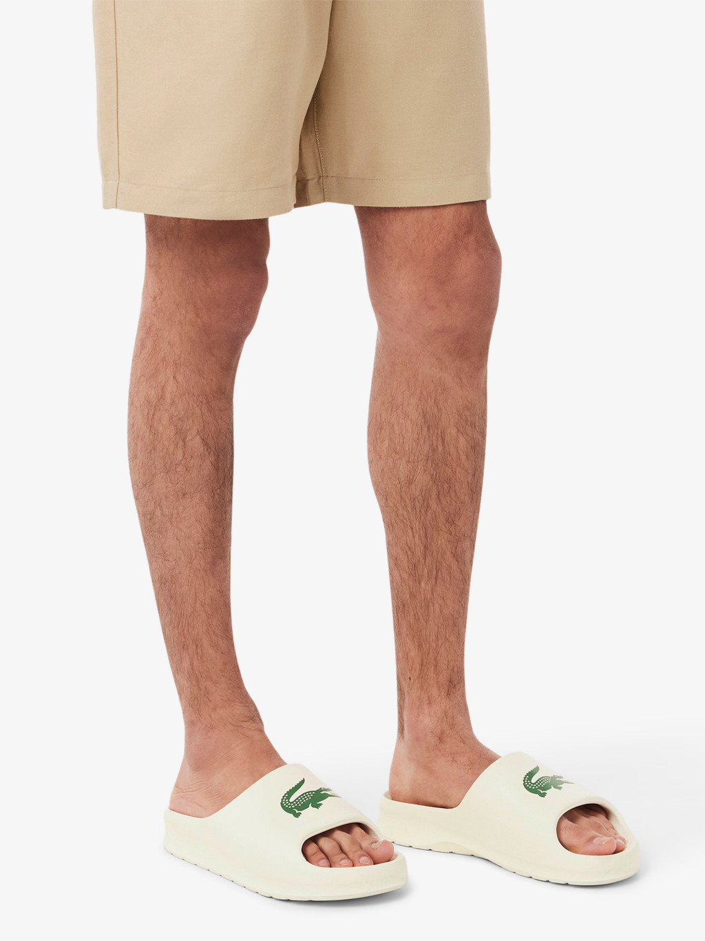 LACOSTE Serve Slide 2.0 Off White/Dark Green