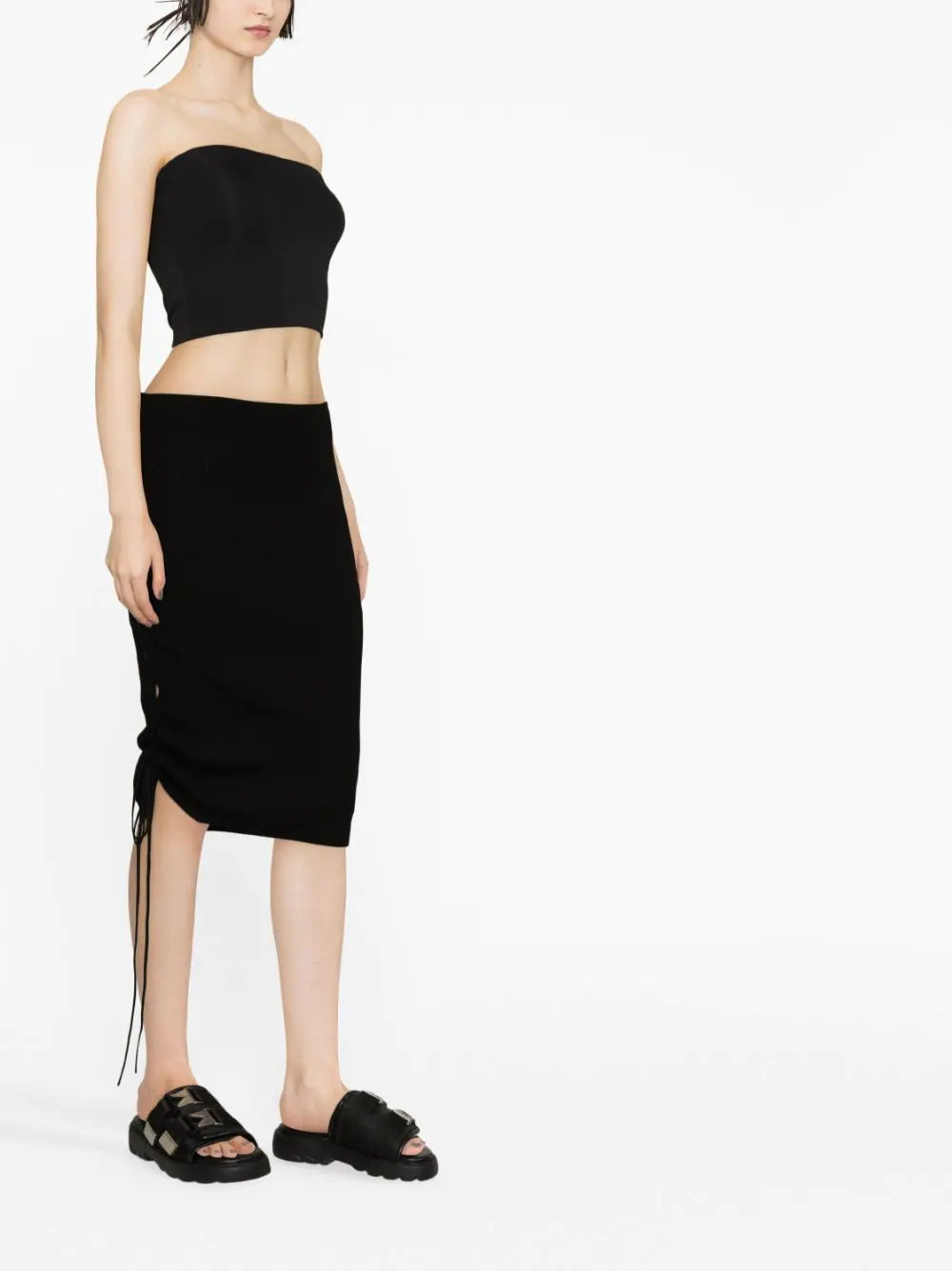 OFF-WHITE WOMEN Vanice Lace Up Skirt Black