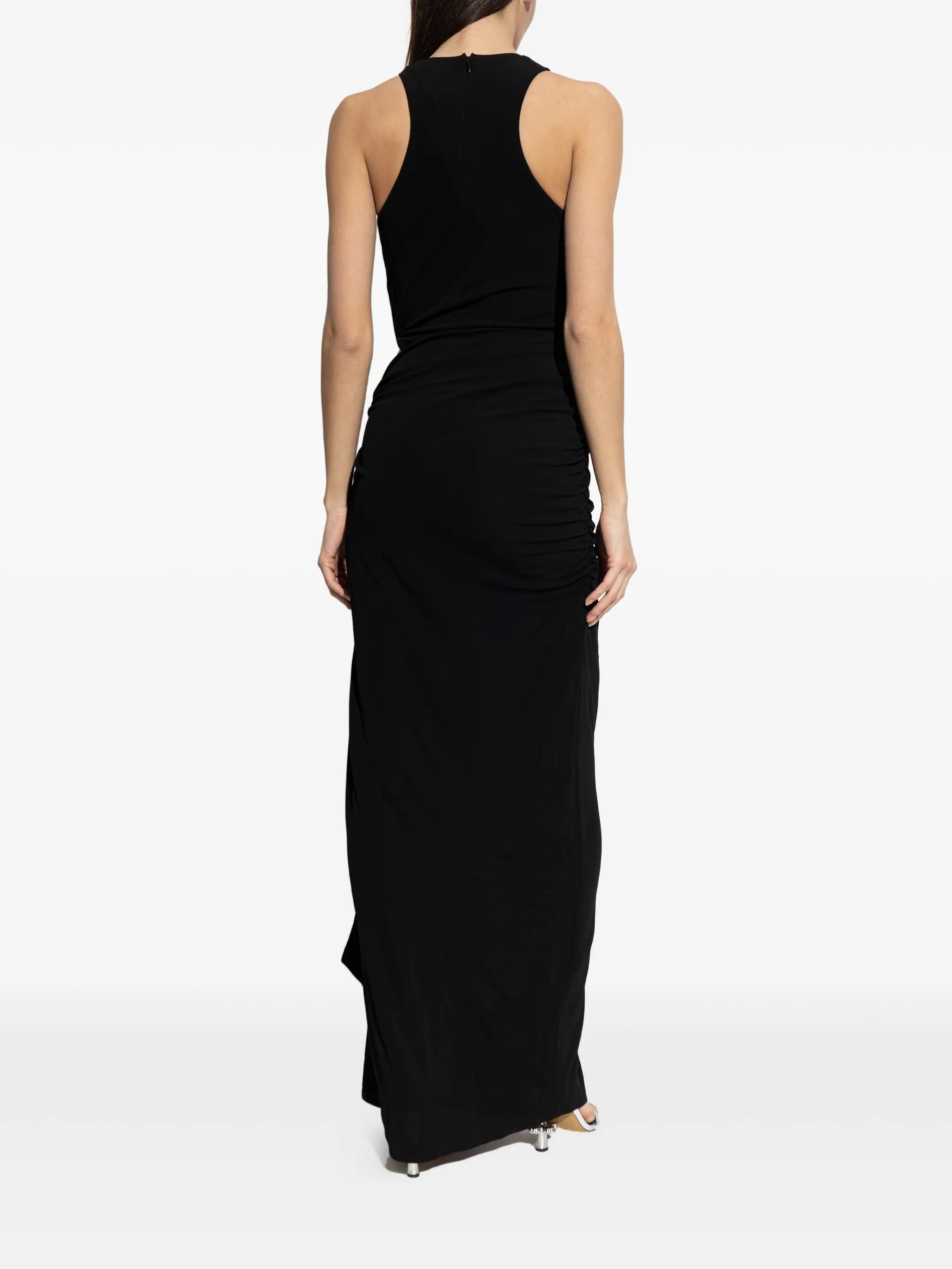 CASABLANCA WOMEN Draped Maxi Dress Black