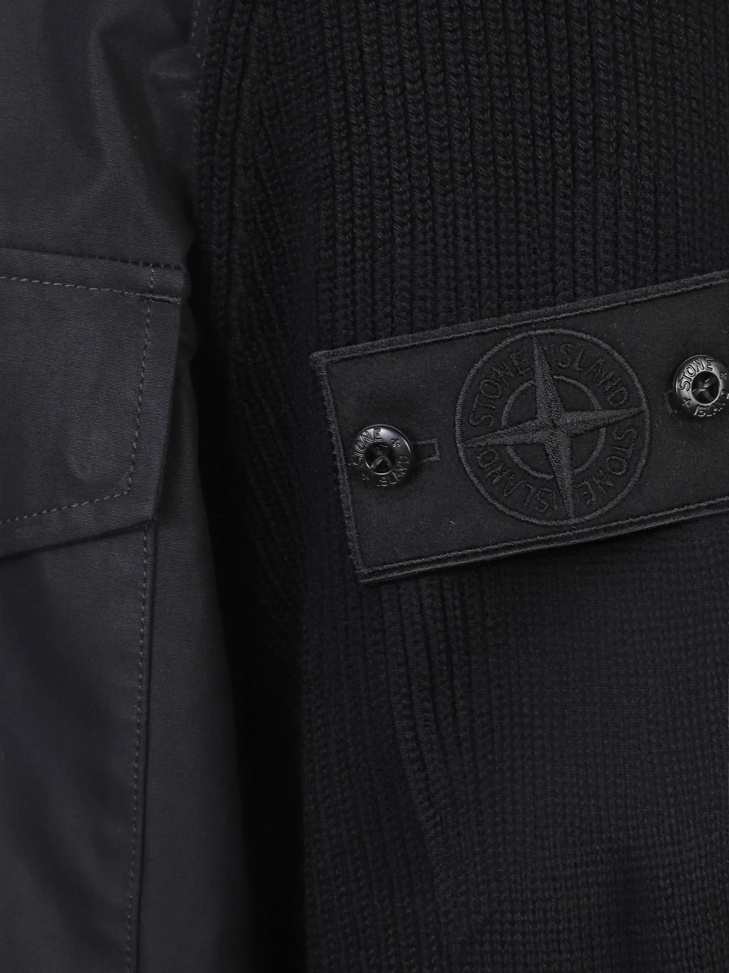 STONE ISLAND Flap-pocket Panelled Jacket Black