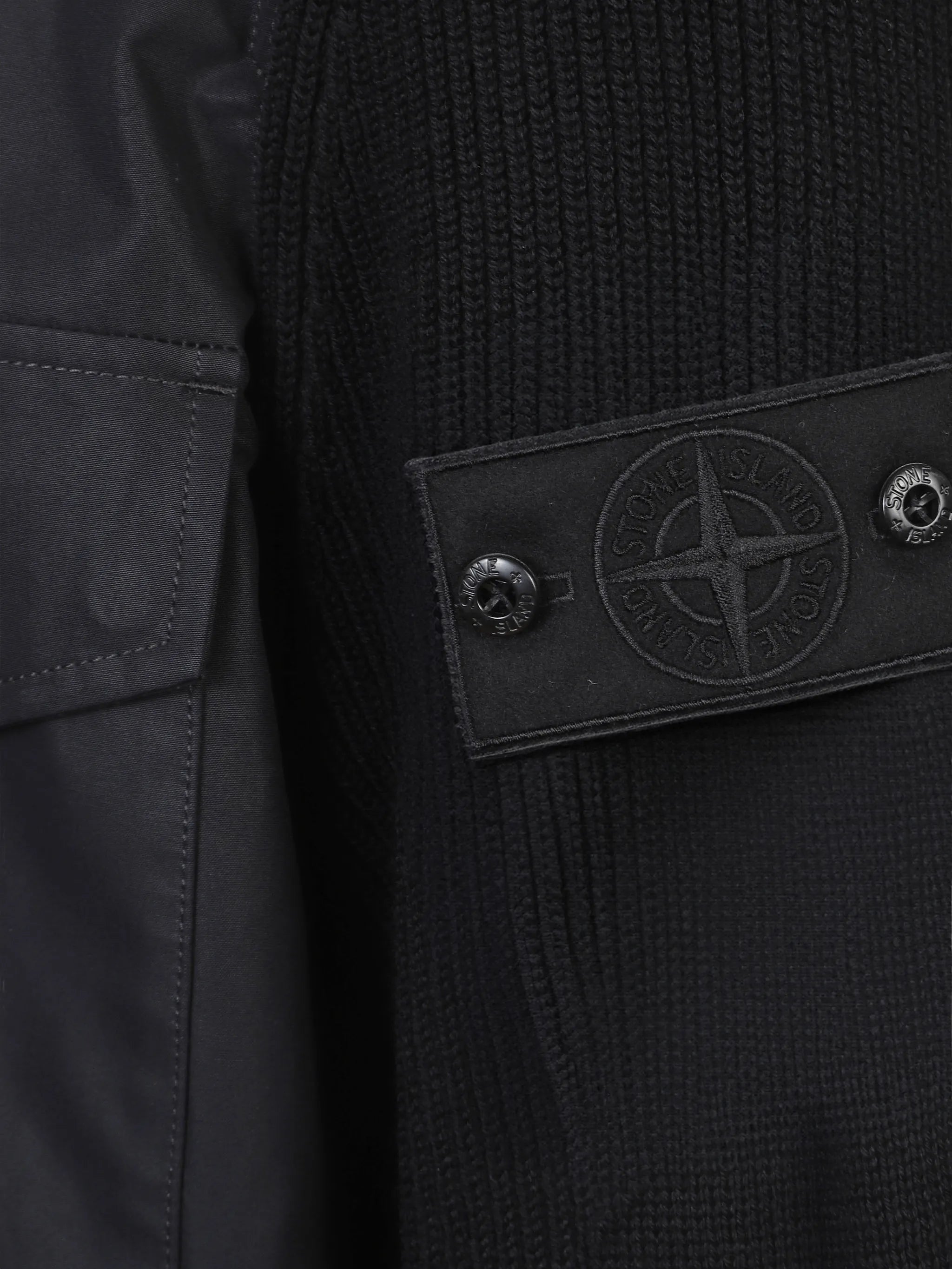 STONE ISLAND Flap-pocket Panelled Jacket Black
