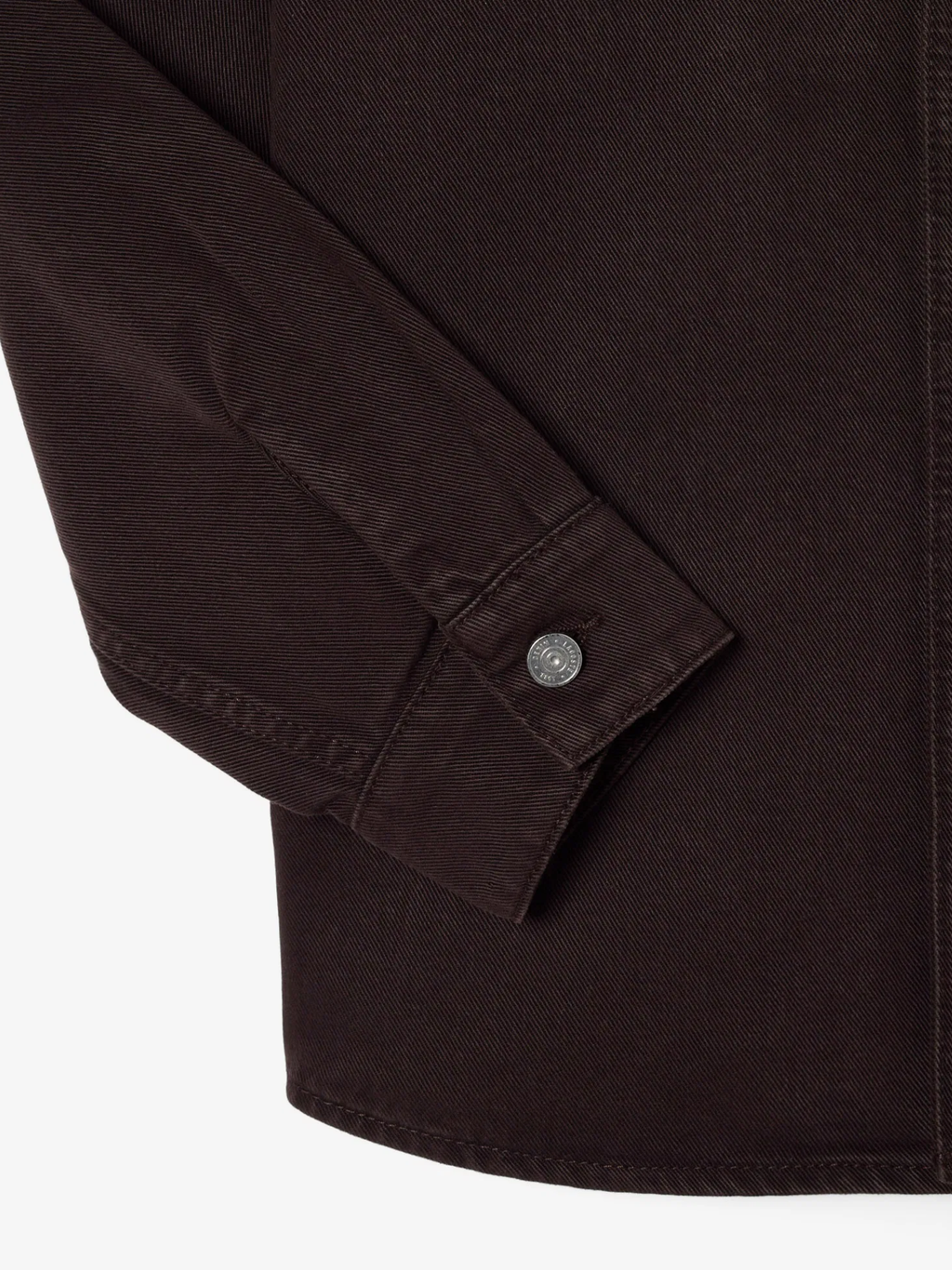 LACOSTE Oversized Denim Overshirt Brown