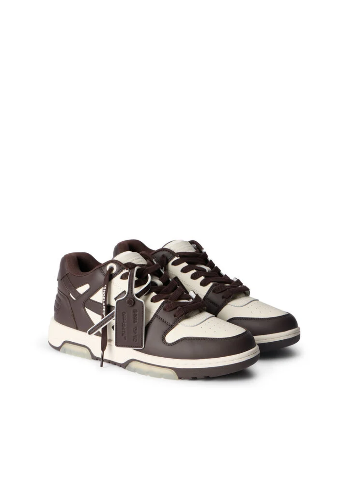 OFF WHITE MENS Out Of Office Sneakers Chocolate/Cream