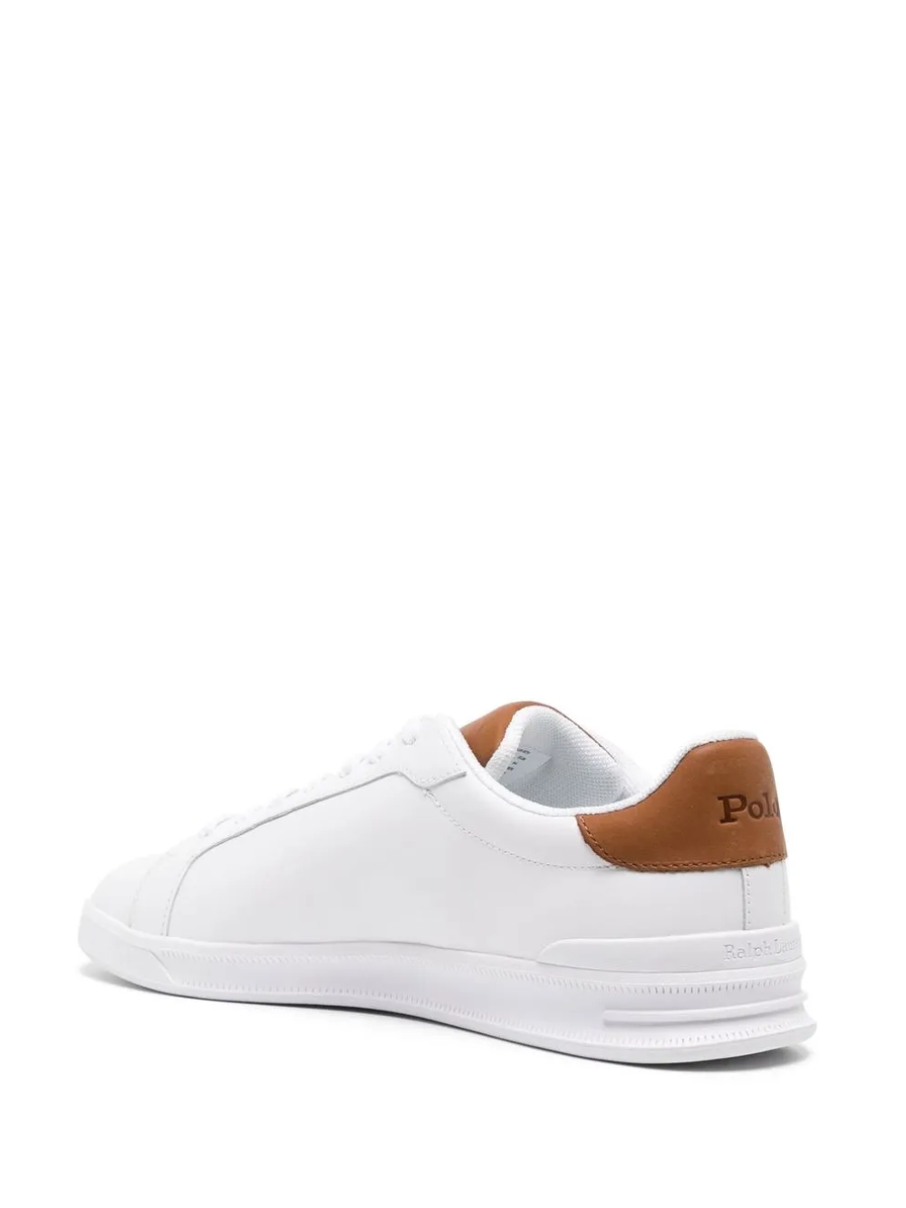 RALPH LAUREN Heritage Court II Leather Sneakers White/Tan