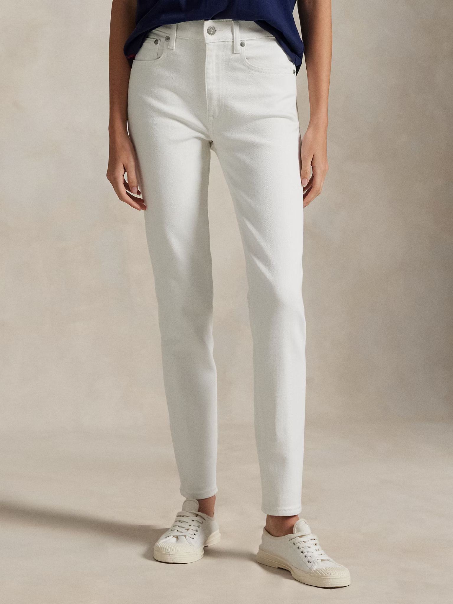 RALPH LAUREN WOMEN Mid-Rise Super-Slim Jeans Amesbury Wash