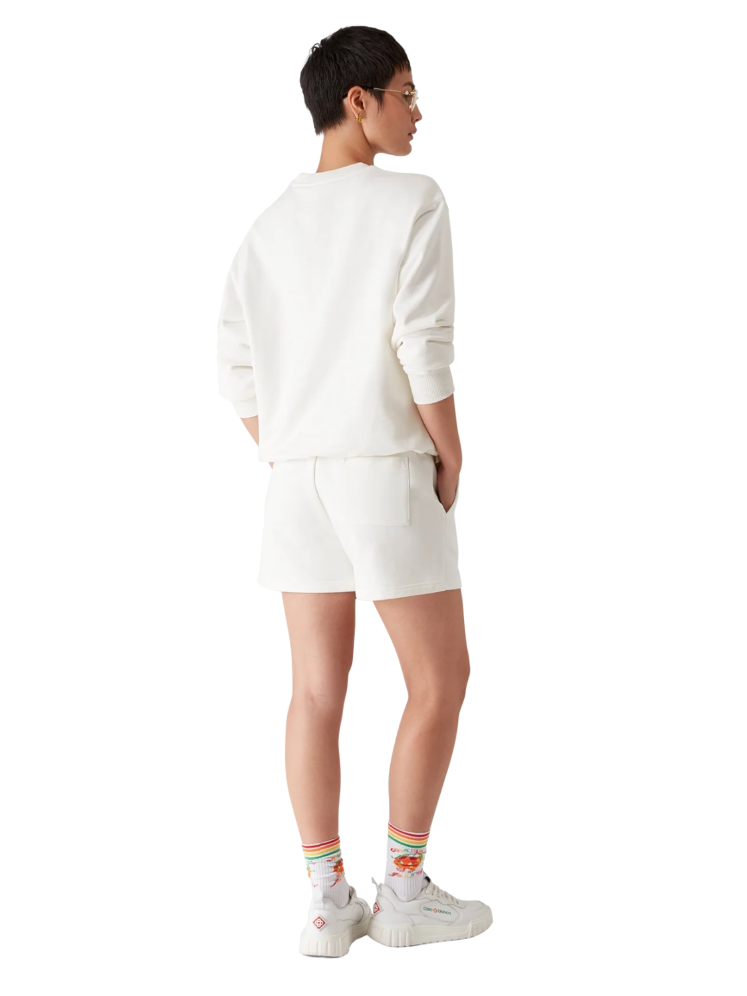 CASABLANCA WOMEN Orange Mascot Sweatshirt Off-White