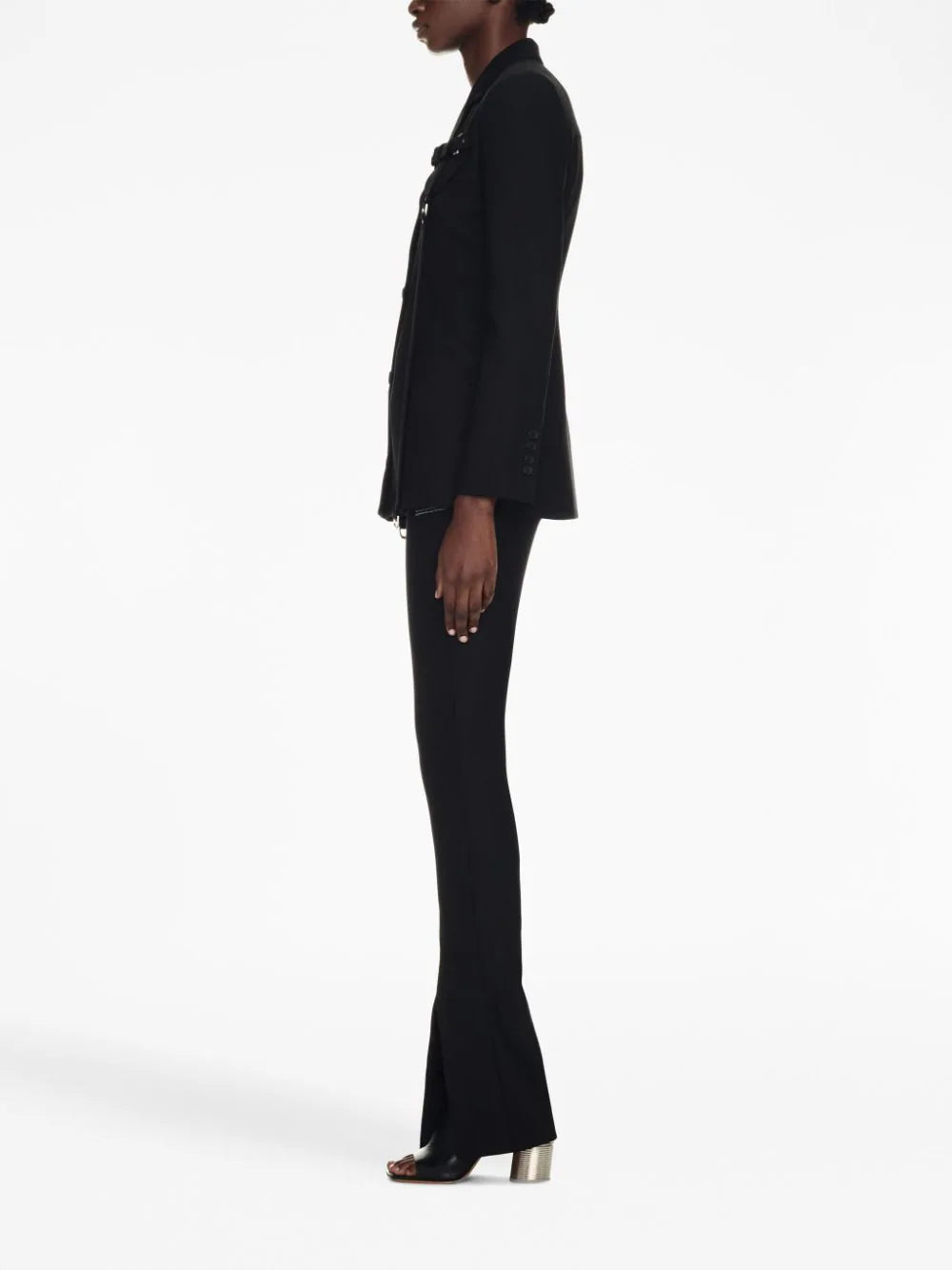 OFF-WHITE WOMEN Buckle Cargo Buckle Strap Jacket Black