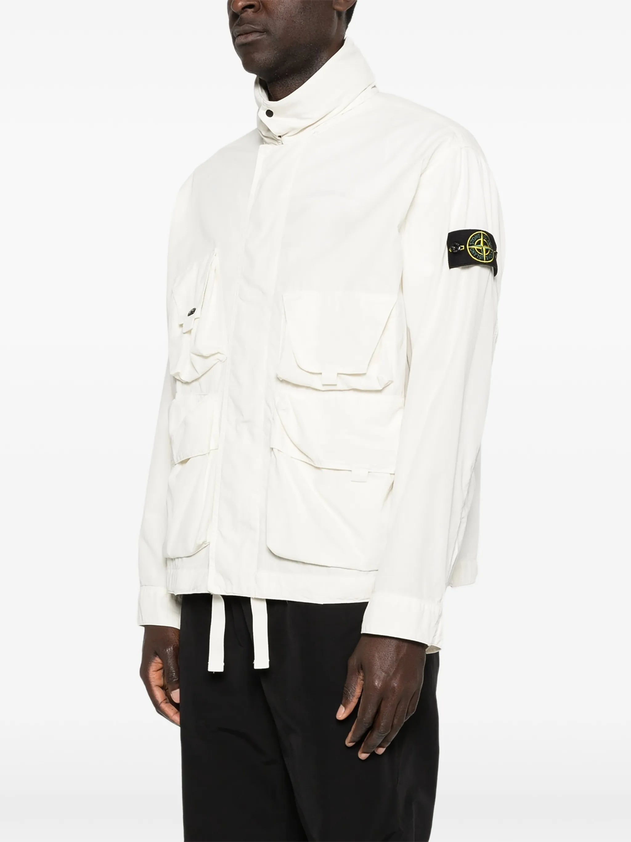 STONE ISLAND Pocket Zip Jacket White