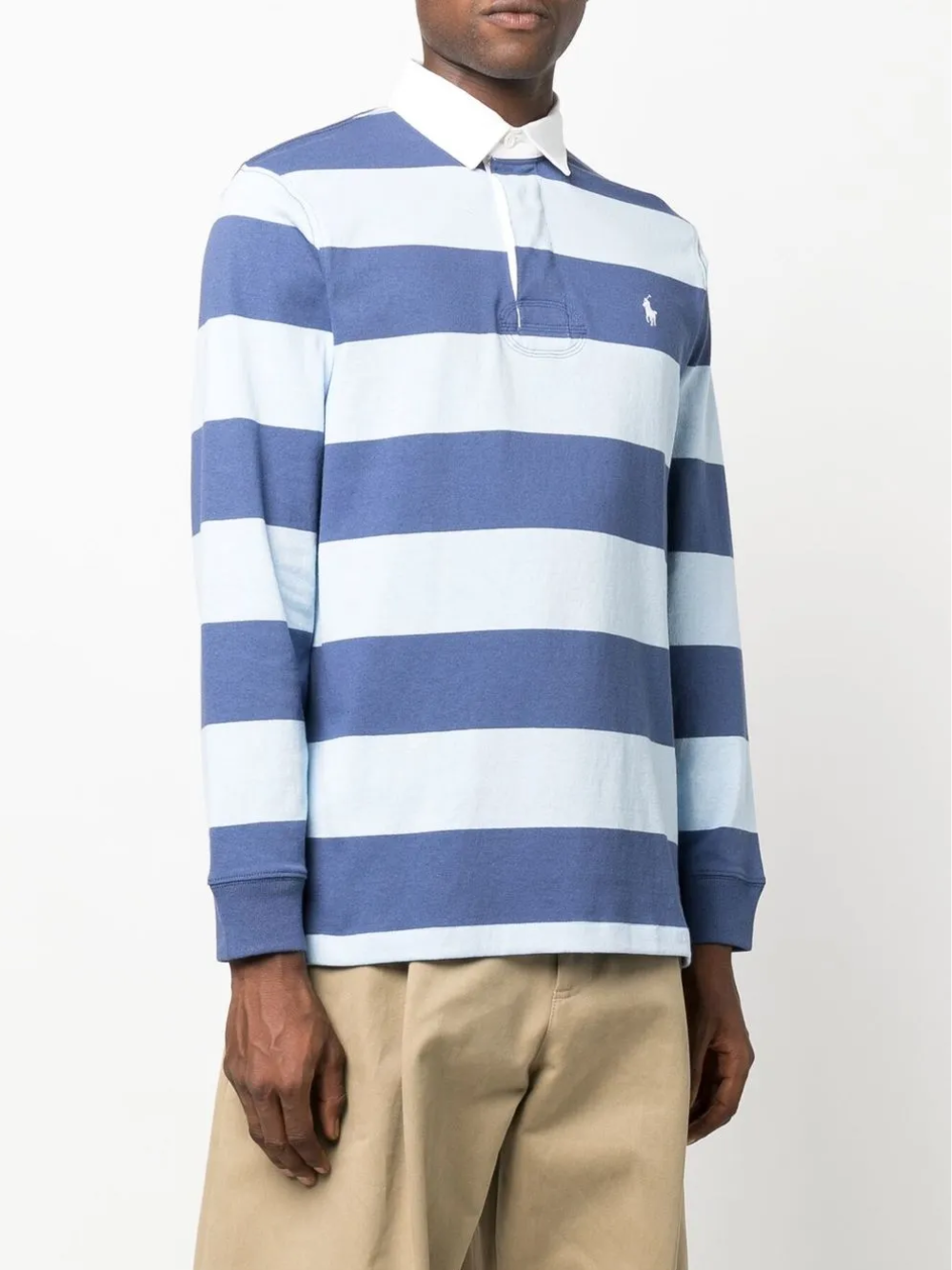 RALPH LAUREN The Iconic Rugby Shirt Light Navy/Office Blue