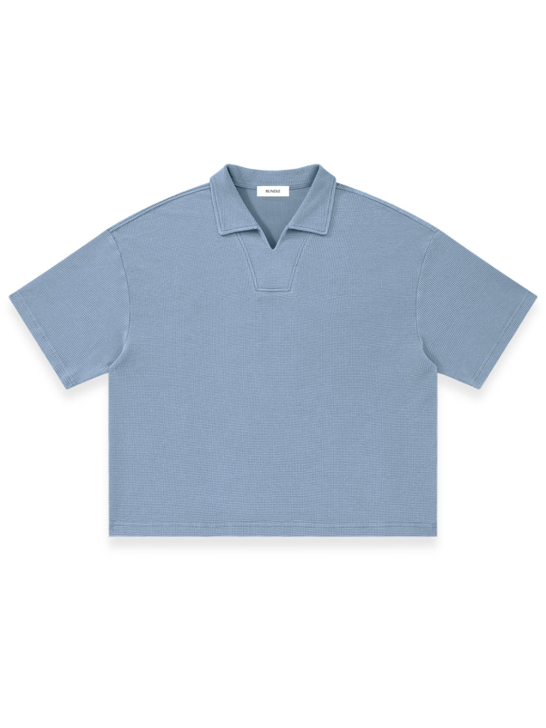 RUNDLE L'Enova Boxy Polo Shirt Sky Blue