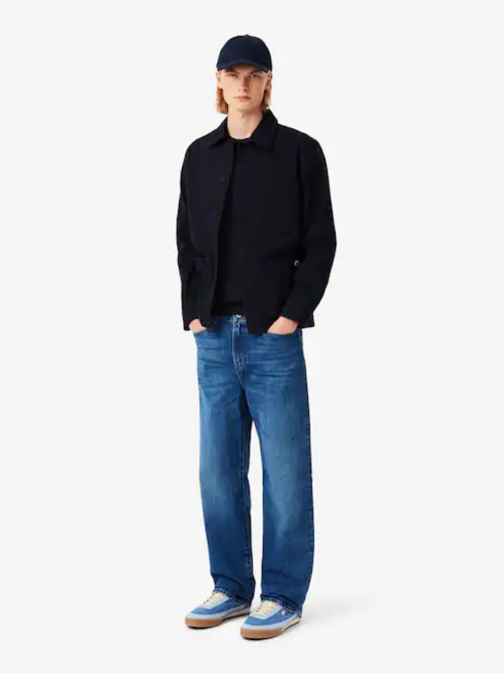 LACOSTE Merino Wool Crew Neck Sweater Midnight Blue