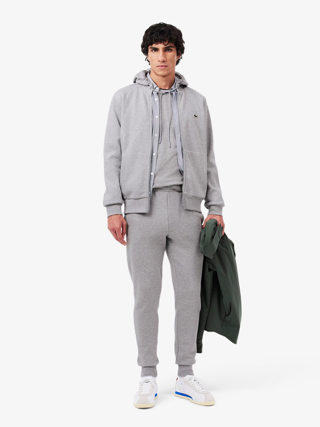 LACOSTE Hooded Tracksuit Light Grey