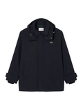 LACOSTE Mid-length Water-Repellent Hooded Parka Navy Blue