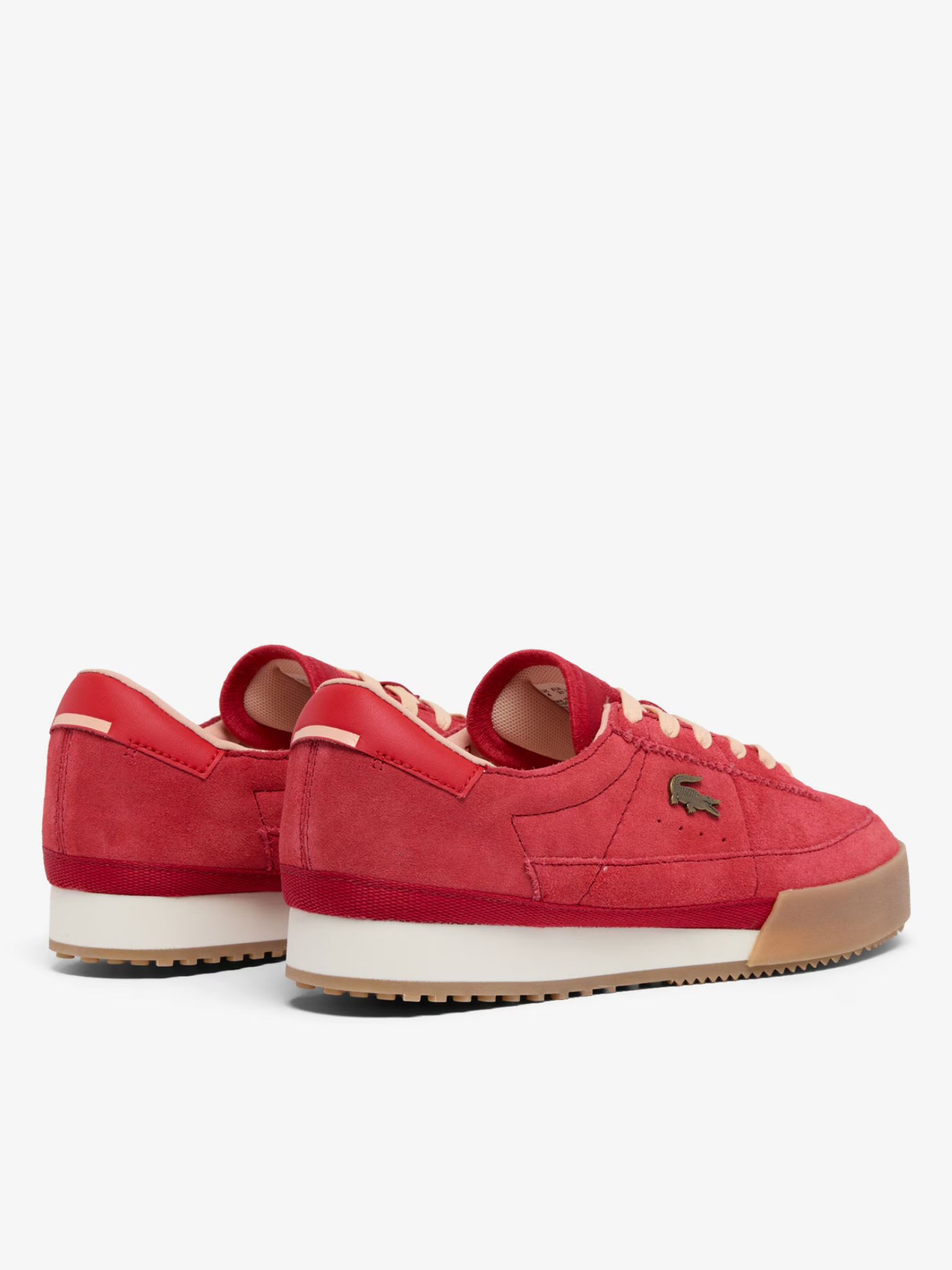 LACOSTE WOMEN Aura Suede Sneakers Red