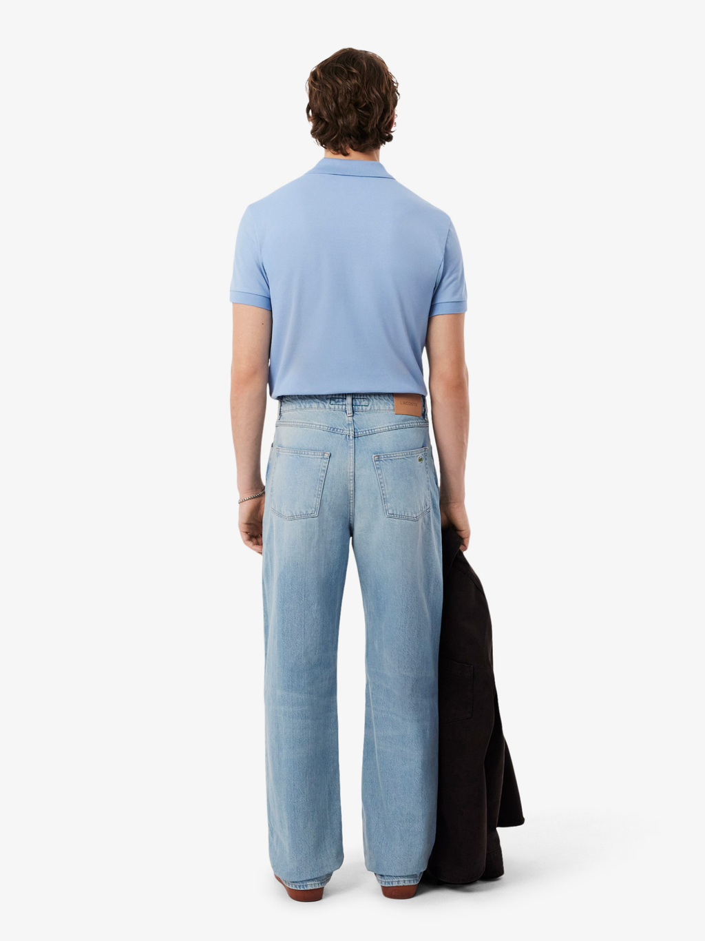 LACOSTE Loose Fit Denim Jeans Blue