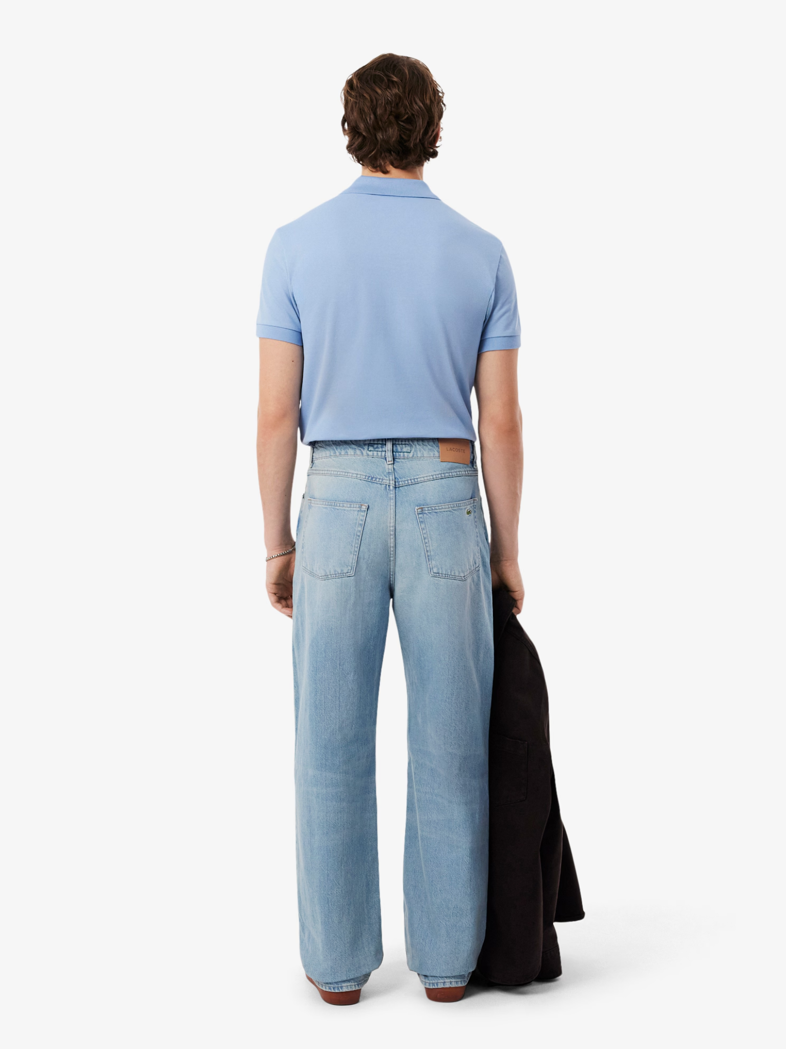 LACOSTE Loose Fit Denim Jeans Blue