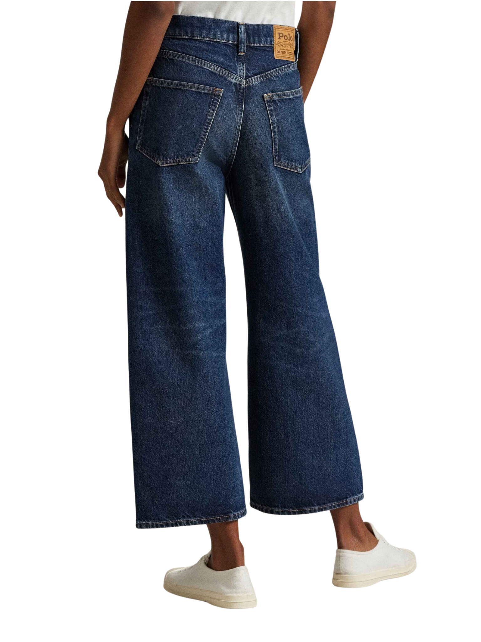 RALPH LAUREN WOMEN High-rise Wide-leg Crop Jeans Mylio Wash