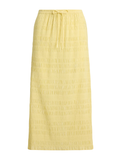 RALPH LAUREN WOMEN Seersucker Drawstring Skirt Banana Peel