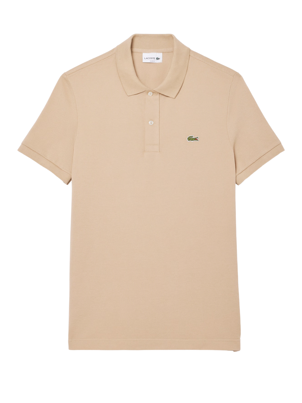LACOSTE Slim Fit L.12.12 Piqué Polo Shirt Beige