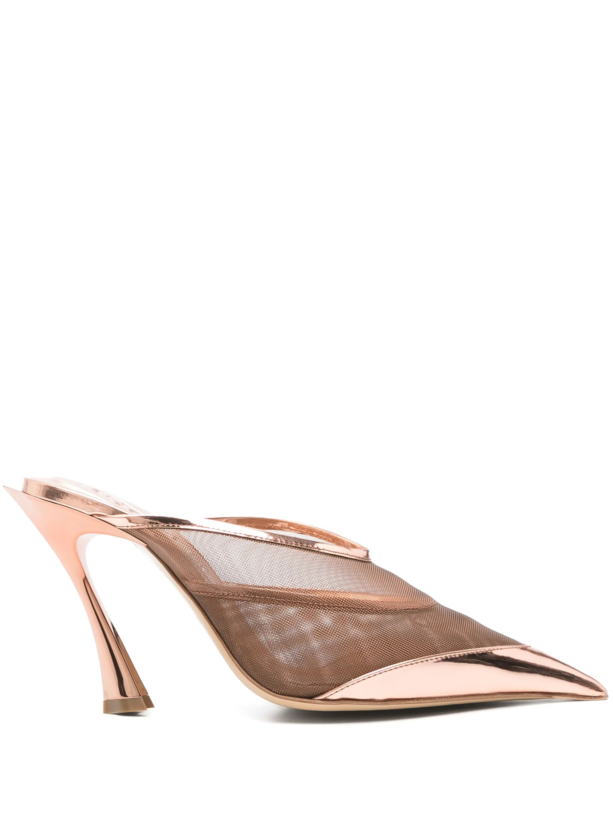 MUGLER WOMEN 95mm Fang Mules Light Pink