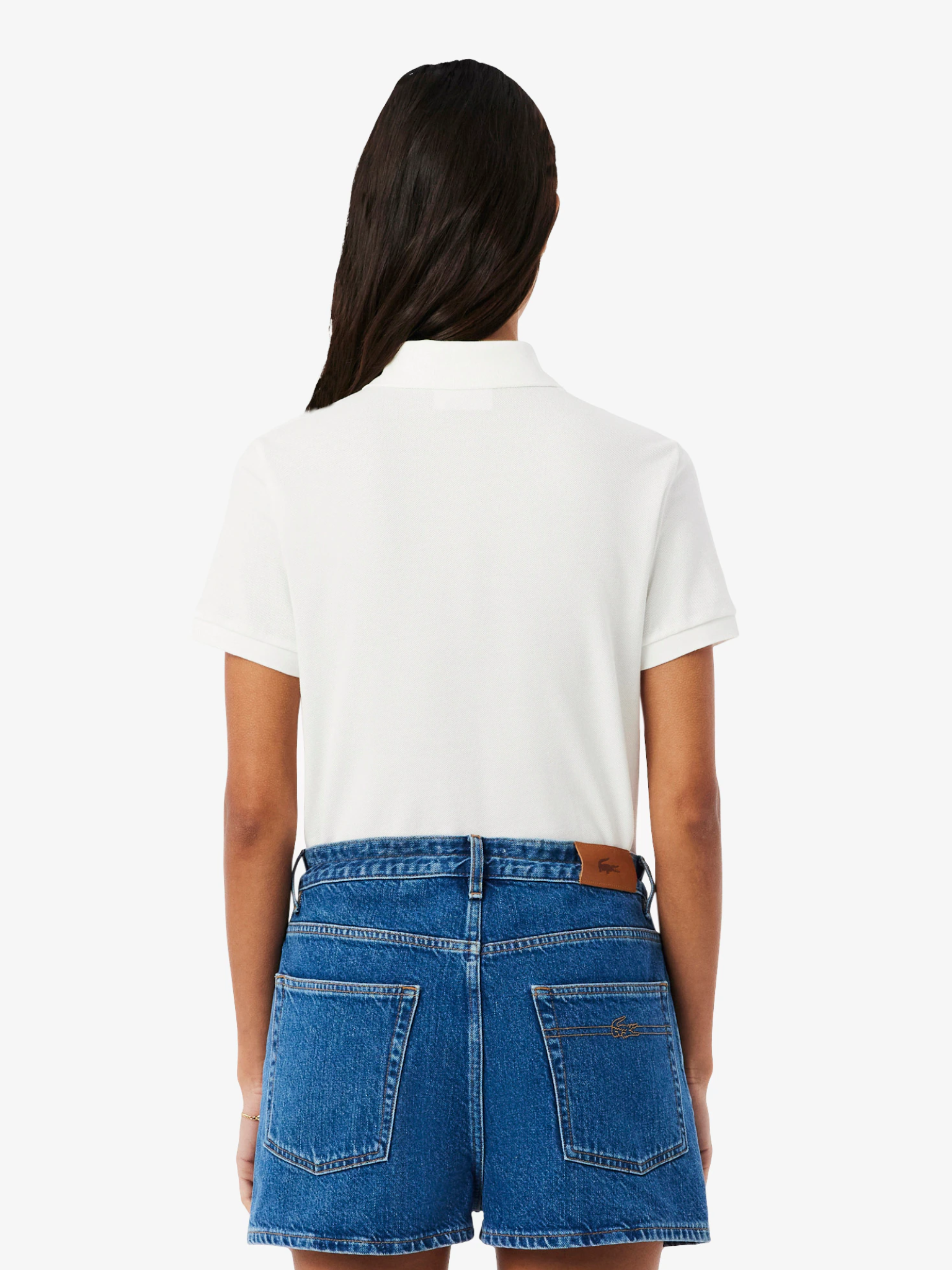 LACOSTE WOMEN Regular Fit Petit Piqué Badge Polo Shirt White