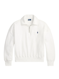 RALPH LAUREN WOMEN Lightweight Fleece Quarter Zip White
