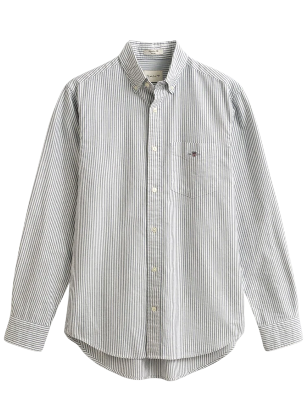 GANT Regular Fit Banker Stripe Classic Oxford Shirt Persian Blue