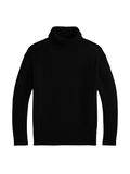 RALPH LAUREN WOMEN Wool-cashmere Turtleneck Sweater Polo Black