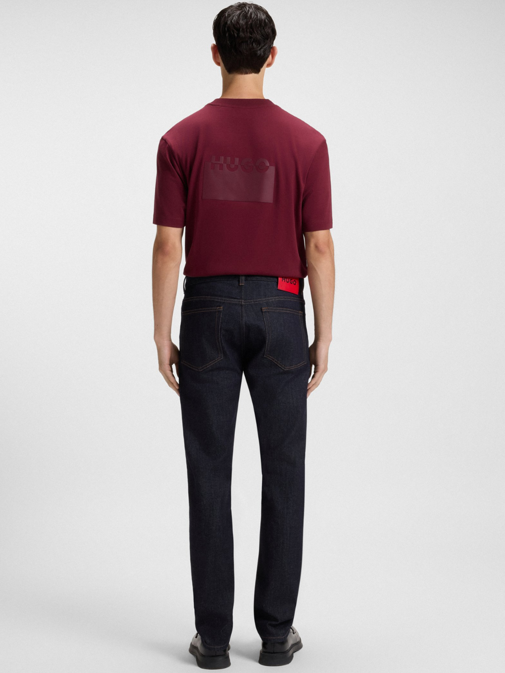 HUGO 708 Slim-Fit Jeans In Stretch Denim Dark Blue