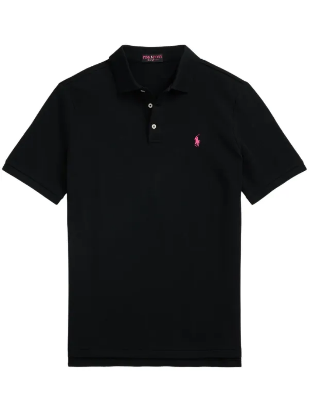 RALPH LAUREN Pink Pony Stretch Mesh Polo Shirt Black
