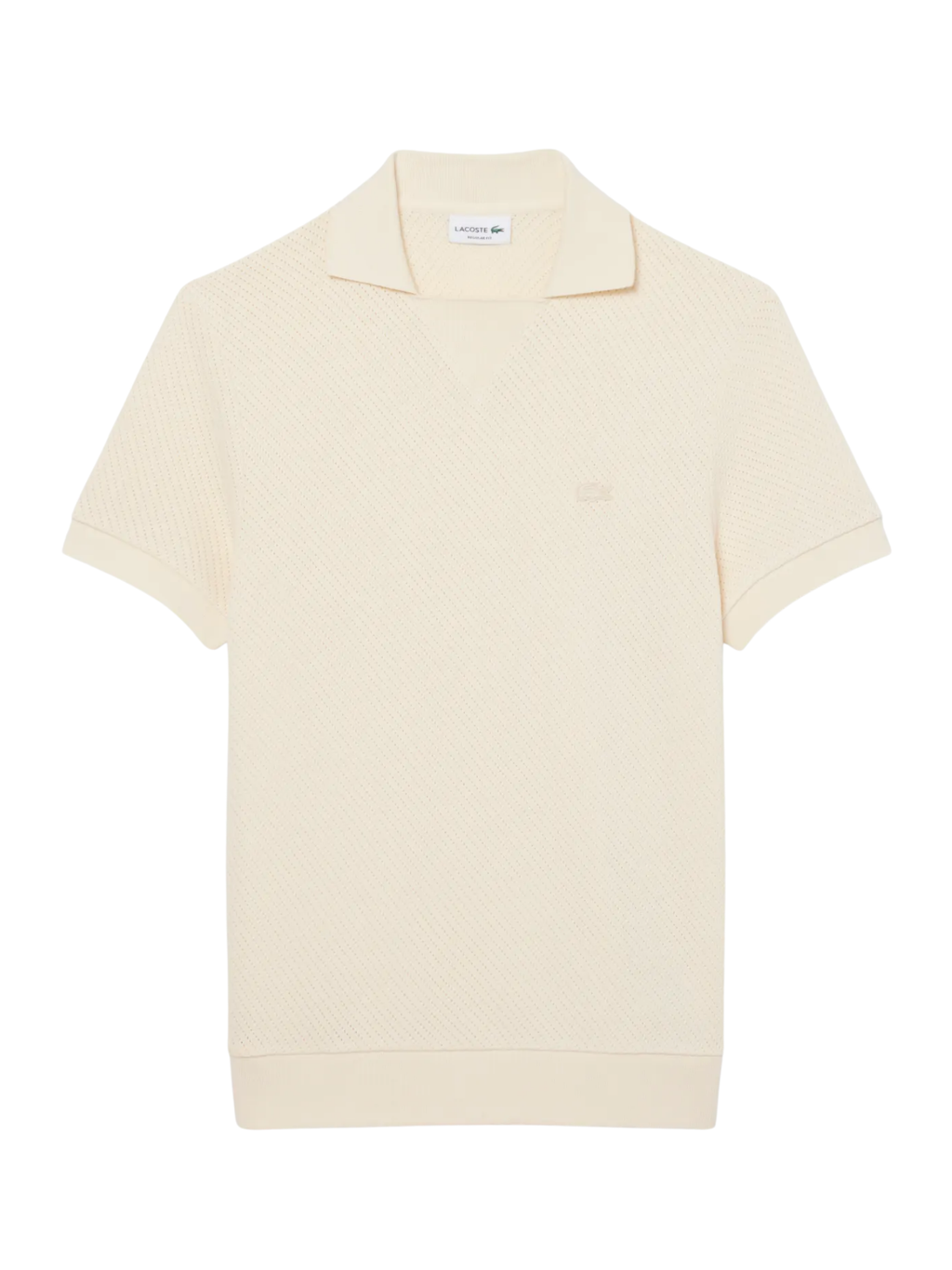 LACOSTE Regular Fit Lacy Cotton Polo Shirt Beige