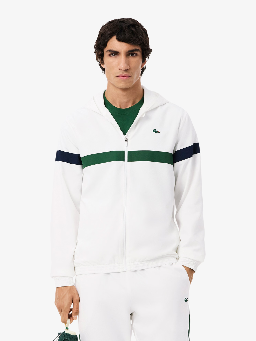 LACOSTE Sport Colour-Block Tracksuit White/Green