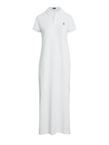 RALPH LAUREN WOMEN Cotton Mesh Polo Dress White