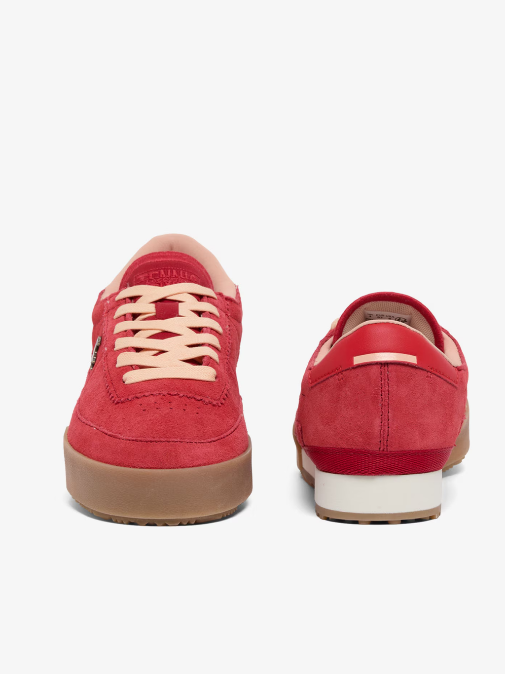 LACOSTE WOMEN Aura Suede Sneakers Red
