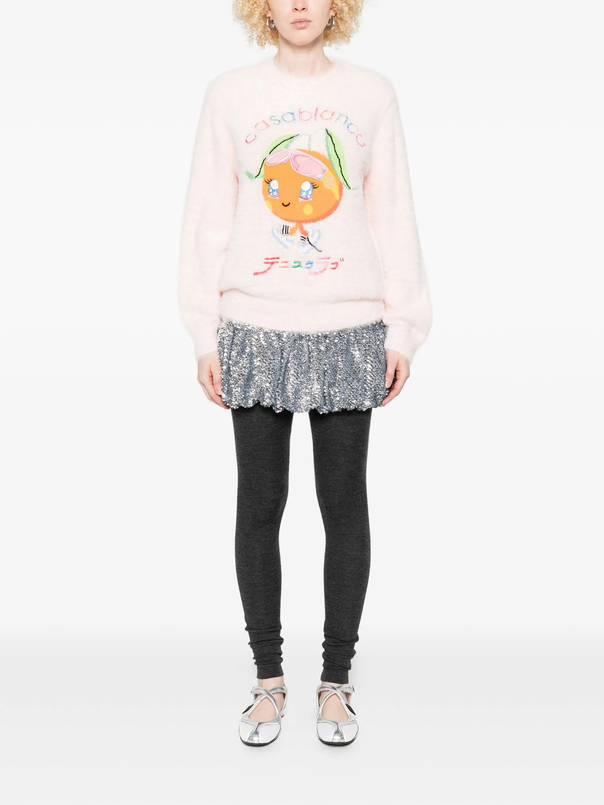 CASABLANCA WOMEN Kawaii Orange Sweatshirt Pink