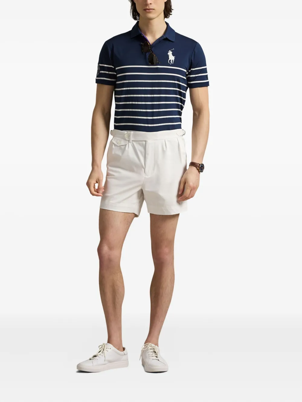 RALPH LAUREN Wimbledon Ballperson Polo Shirt Navy/White