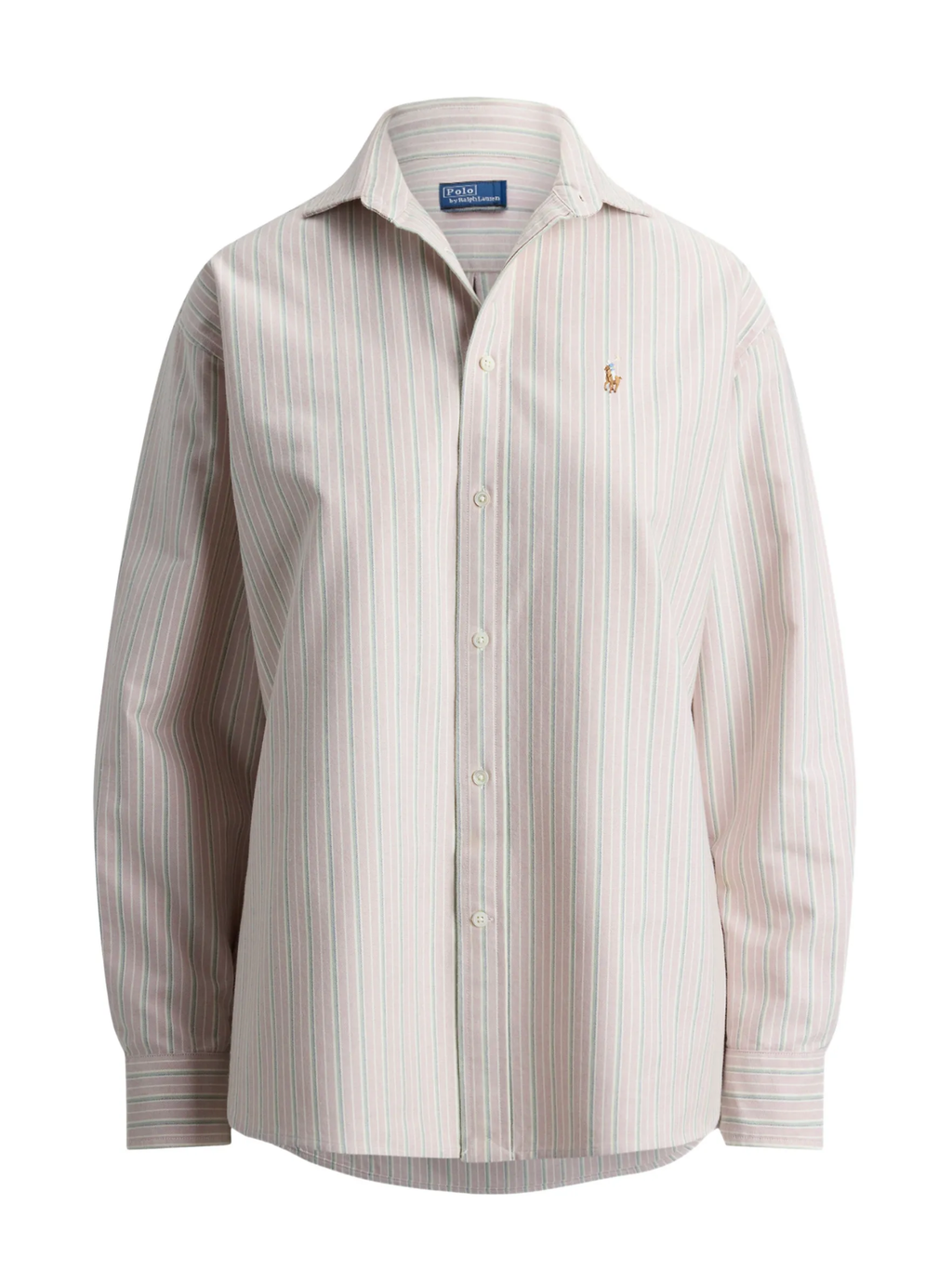 RALPH LAUREN WOMEN Relaxed Fit Cotton Oxford Shirt Purple/Green