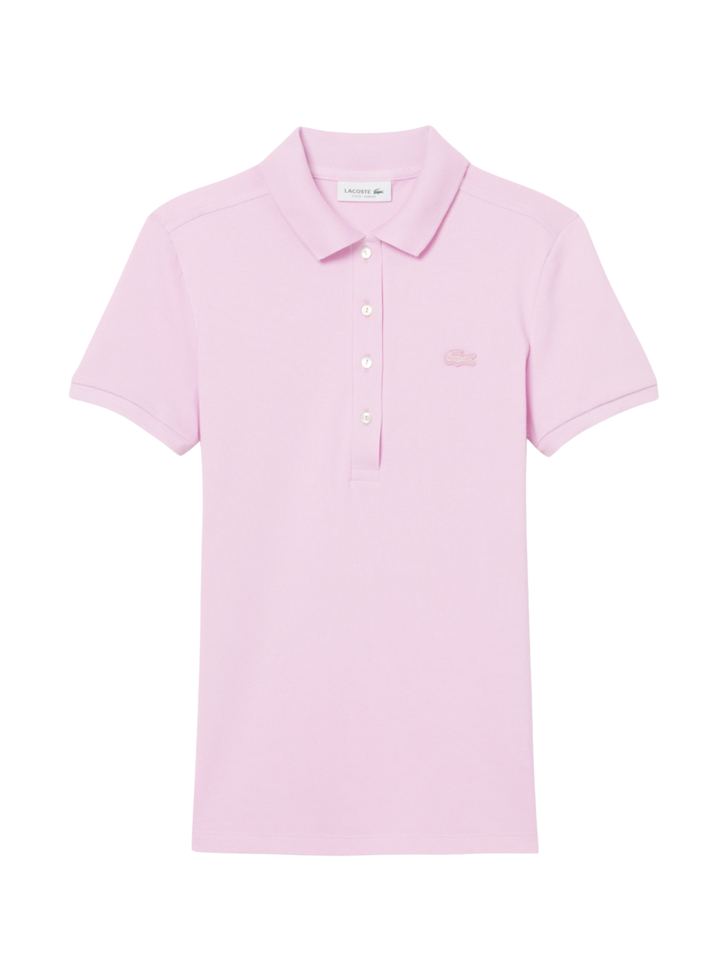 LACOSTE WOMEN L.12.D Slim Fit Stretch Piqué Polo Shirt Pink