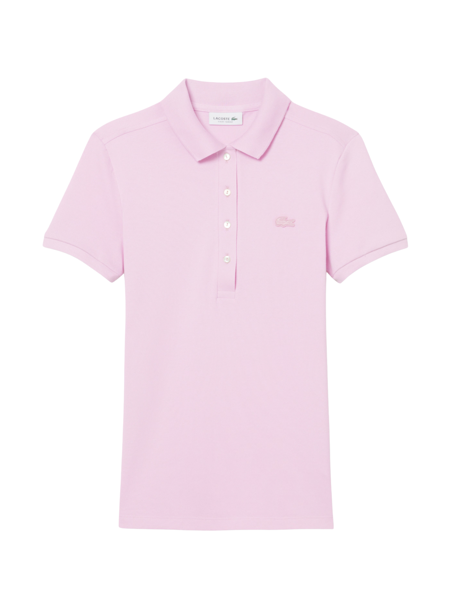 LACOSTE WOMEN L.12.D Slim Fit Stretch Piqué Polo Shirt Pink